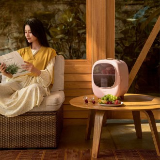 Baseus mini portable travel fridge refrigerator pink (CRBX01-A04)