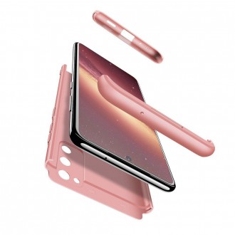 GKK 360 Protection Case Front and Back Case Full Body Cover Samsung Galaxy A41 pink