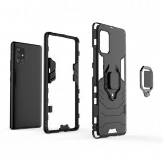 Ring Armor Case Kickstand Tough Rugged Cover for Samsung Galaxy A71 5G black