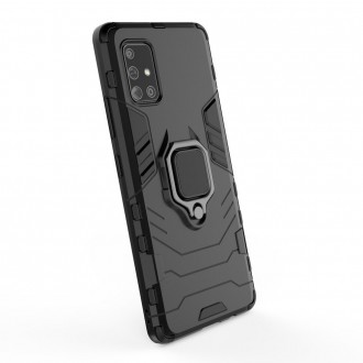 Ring Armor Case Kickstand Tough Rugged Cover for Samsung Galaxy A71 5G black