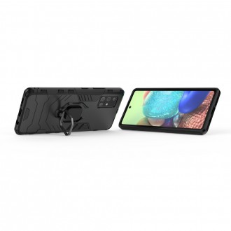 Ring Armor Case Kickstand Tough Rugged Cover for Samsung Galaxy A71 5G black