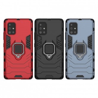 Ring Armor Case Kickstand Tough Rugged Cover for Samsung Galaxy A71 5G black