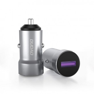 Dudao Fast USB Cigarette Lighter Car Charger 5 A 22.5 W Quick Charge 3.0 VOOC Gray (R4Pro Upgrade gray)