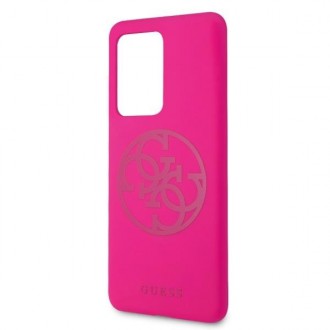 Guess GUHCS69LS4GFU S20 Ultra G988 fuksja/fuchsia hard case Silicone 4G Tone On Tone