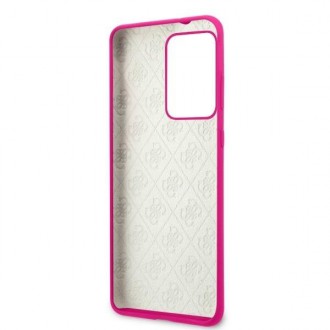 Guess GUHCS69LS4GFU S20 Ultra G988 fuksja/fuchsia hard case Silicone 4G Tone On Tone