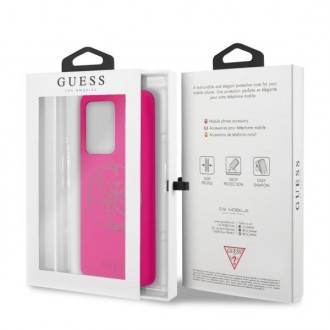 Guess GUHCS69LS4GFU S20 Ultra G988 fuksja/fuchsia hard case Silicone 4G Tone On Tone