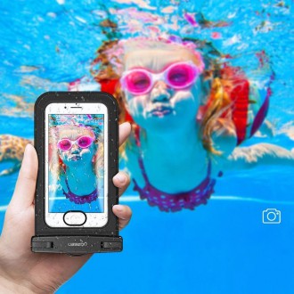 Ugreen universal waterproof cover phone case (max 6.0``) for swimming pool by the water IPX8 black (50919 LP186)