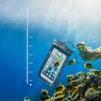 Ugreen universal waterproof cover phone case (max 6.0``) for swimming pool by the water IPX8 black (50919 LP186)