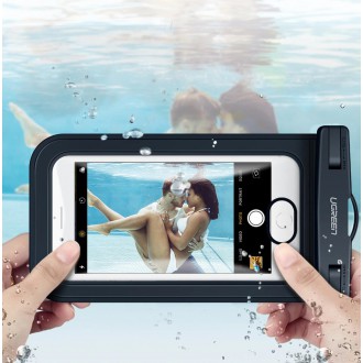Ugreen universal waterproof cover phone case (max 6.0``) for swimming pool by the water IPX8 black (50919 LP186)