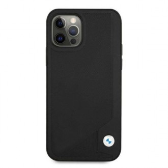 BMHCP12MRCSWK BMW Signature Leather Card Slot Kryt pro iPhone 12/12 Pro 6.1 Black