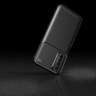 Nárazuvzdorný TPU kryt na telefon Realme 7 černý - uhlíkové vlákna