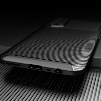 Nárazuvzdorný TPU kryt na telefon Realme 7 černý - uhlíkové vlákna