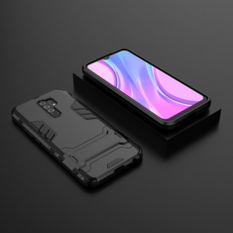 Odolný zadní panzer hybrid kryt na telefon Xiaomi Redmi 9 černý