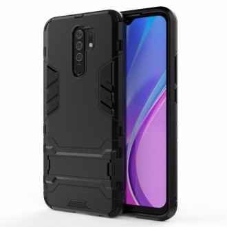 Odolný zadní panzer hybrid kryt na telefon Xiaomi Redmi 9 černý