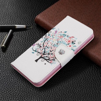 PU kožené knížkové pouzdro pro Xiaomi Redmi 8 - Flower Tree