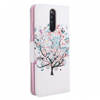 PU kožené knížkové pouzdro pro Xiaomi Redmi 8 - Flower Tree