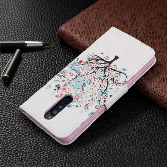 PU kožené knížkové pouzdro pro Xiaomi Redmi 8 - Flower Tree