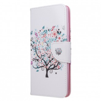 PU kožené knížkové pouzdro pro Xiaomi Redmi 8 - Flower Tree
