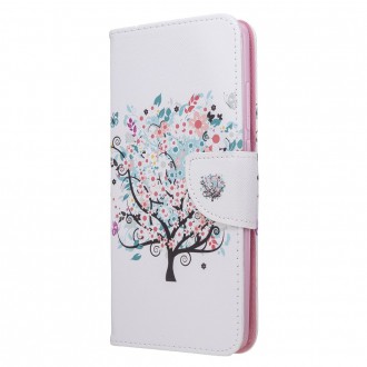 PU kožené knížkové pouzdro pro Xiaomi Redmi 8 - Flower Tree