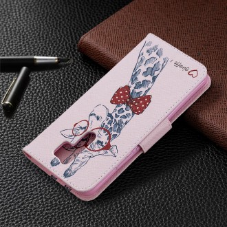 PU kožené knížkové pouzdro pro Xiaomi Redmi 9 - Adorable Giraffe