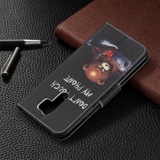 PU kožené knížkové pouzdro pro Xiaomi Redmi 9 - Bear
