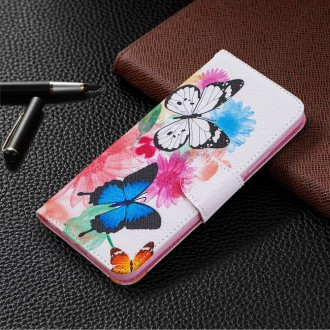 PU kožené knížkové pouzdro pro Xiaomi Redmi 9 - Butterfly