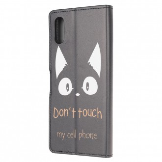 PU kožené knížkové pouzdro pro Xiaomi Redmi 9A - Do not Touch