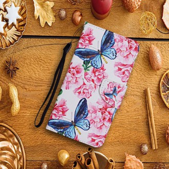 PU kožené knížkové pouzdro pro Xiaomi Redmi 9C - Blue Butterfly