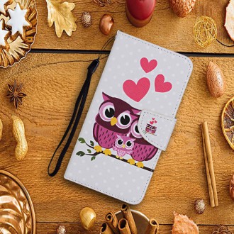 PU kožené knížkové pouzdro pro Xiaomi Redmi 9C - Owls and Hearts