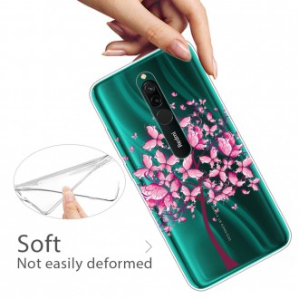 Silikonový obal na telefon Xiaomi Redmi 8 - Pink Butterflies