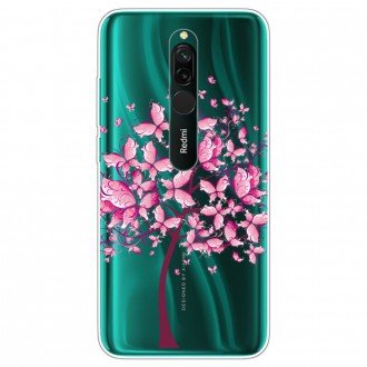 Silikonový obal na telefon Xiaomi Redmi 8 - Pink Butterflies