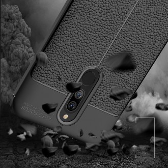 Silikonový obal na telefon Xiaomi Redmi 8 / Redmi 8A - Litchi Texture - Black