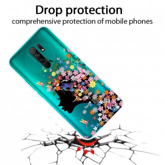 Silikonový obal na telefon Xiaomi Redmi 9 - Flowered Girl