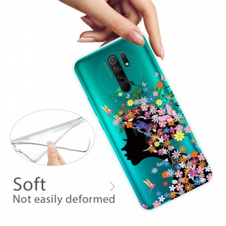 Silikonový obal na telefon Xiaomi Redmi 9 - Flowered Girl