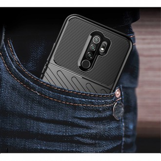 Silikonový obal na telefon Xiaomi Redmi 9 - Thunder Series - Black