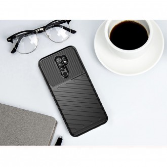 Silikonový obal na telefon Xiaomi Redmi 9 - Thunder Series - Black