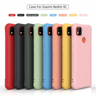 Silikonový obal na telefon Xiaomi Redmi 9C - Matte Soft - Orange