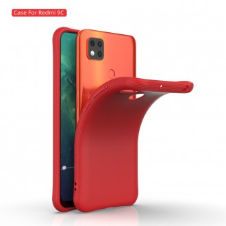Silikonový obal na telefon Xiaomi Redmi 9C - Matte Soft - Red