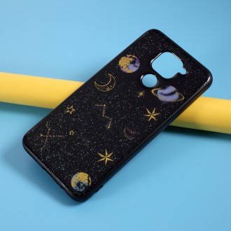 Silikonový obal na telefon Xiaomi Redmi Note 9 - Star Planet - Black