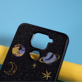 Silikonový obal na telefon Xiaomi Redmi Note 9 - Star Planet - Black