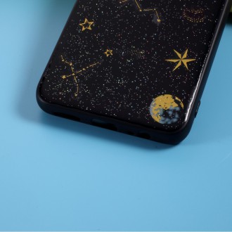 Silikonový obal na telefon Xiaomi Redmi Note 9 - Star Planet - Black