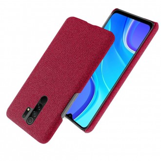 Zadní látkový PC kryt na telefon Xiaomi Redmi 9 červený